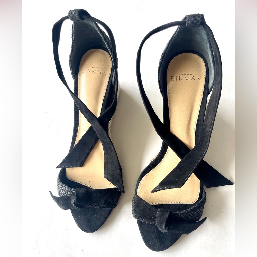 Alexandre Birman Suede Knotted Espadrille size 37